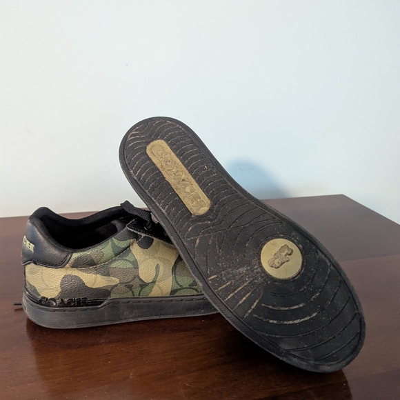 Coach Camouflage Green and Black Sneakers - Picture 7 of 8